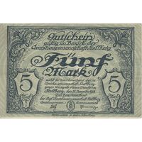 اسکناس 5 مارک 1918 - تک - VF - آلمان