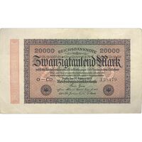 اسکناس 20000 مارک 1923 جمهوری وایمار - تک - VF - آلمان