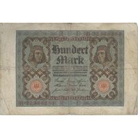 اسکناس 100 مارک 1920 جمهوری وایمار - تک - VF25 - آلمان