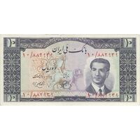 اسکناس 10 ریال 1330 - تک - AU55 - محمد رضا شاه