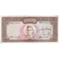 اسکناس 1000 ریال (آموزگار - سمیعی) نوشته سیاه - EF45 - محمد رضا شاه