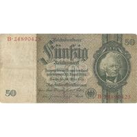 اسکناس 50 مارک 1933 رایش سوم - تک - VF - آلمان