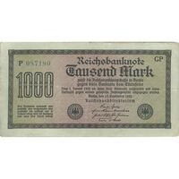 اسکناس 1000 مارک 1922 جمهوری وایمار - تک - VF - آلمان
