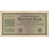 اسکناس 1000 مارک 1922 جمهوری وایمار - تک - VF - آلمان