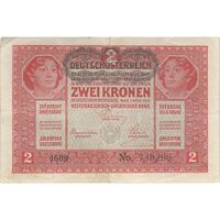 اسکناس 2 کرون 1917 چارلز یکم - تک - VF - اتریش