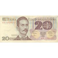 اسکناس 20 زلوتی 1982 جمهوری خلق - تک - VF - لهستان