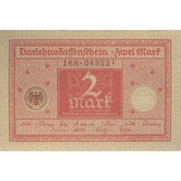 اسکناس 2 مارک 1920 جمهوری وایمار - تک - EF - آلمان