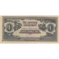 اسکناس یک دلار بدون تاریخ (1942-1945) اشغال شده توسط ژاپن - تک - EF - مالزی