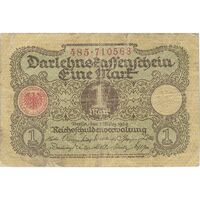 اسکناس 1 مارک 1920 جمهوری وایمار - تک - F - آلمان