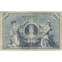 اسکناس 100 مارک 1908 ویلیام دوم - تک - F - آلمان