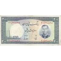 اسکناس 200 ریال 1337 - تک - VF35 - محمد رضا شاه
