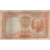 اسکناس 20 ریال پشت فارسی - مهر 1321 - تک - VF25 - رضا شاه
