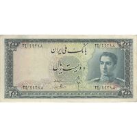 اسکناس 200 ریال سری سوم - تک - VF - محمد رضا شاه