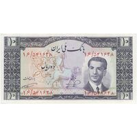 اسکناس 10 ریال 1332 - تک - UNC63 - محمد رضا شاه