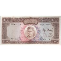 اسکناس 1000 ریال (آموزگار - جهانشاهی) نوشته سیاه - تک - EF45 - محمد رضا شاه