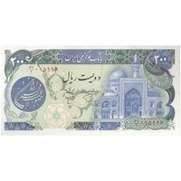 اسکناس 200 ریال (اردلان - مولوی) بدون فیلیگران - تک - AU55 - جمهوری اسلامی