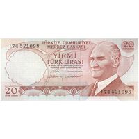 اسکناس 20 لیره بدون تاریخ (1983) سری چهارم جمهوری - تک - UNC62 - ترکیه