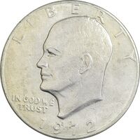 سکه یک دلار 1972 آیزنهاور - AU50 - آمریکا