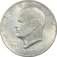 سکه یک دلار 1971 آیزنهاور - AU55 - آمریکا