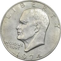 سکه یک دلار 1974 آیزنهاور - AU55 - آمریکا
