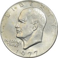سکه یک دلار 1977 آیزنهاور - MS61 - آمریکا