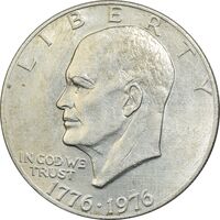 سکه یک دلار 1976 جشن دویست سالگی آمریکا - AU55 - آمریکا