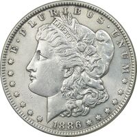 سکه یک دلار 1886 مورگان - MS62 - آمریکا