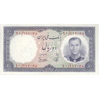 اسکناس 10 ریال 1337 - تک - EF40 - محمد رضا شاه
