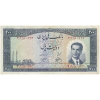 اسکناس 200 ریال 1330 - تک - VF35 - محمد رضا شاه