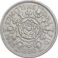 سکه 2 شیلینگ 1965 الیزابت دوم - EF45 - انگلستان