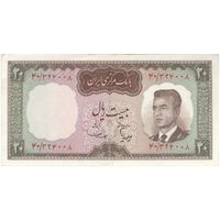اسکناس 20 ریال (بهنیا - سمیعی) - تک - UNC60 - محمد رضا شاه