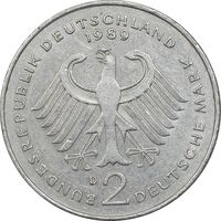 سکه 2 مارک 1979D جمهوری فدرال - EF45 - آلمان