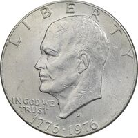 سکه یک دلار 1976D جشن دویست سالگی آمریکا - AU58 - آمریکا