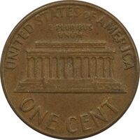سکه 1 سنت 1969D لینکلن - EF - آمریکا