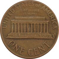 سکه 1 سنت 1973D لینکلن - EF - آمریکا