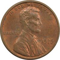 سکه 1 سنت 1975 لینکلن - AU - آمریکا