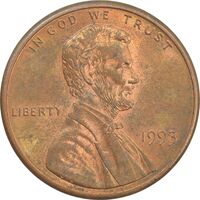 سکه 1 سنت 1993 لینکلن - MS61 - آمریکا