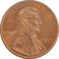 سکه 1 سنت 1995 لینکلن - MS62 - آمریکا
