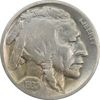 سکه 5 سنت 1937 بوفالو - VF30 - آمریکا