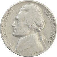 سکه 5 سنت 1964 جفرسون - VF35 - آمریکا