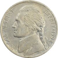 سکه 5 سنت 1992D جفرسون - EF40 - آمریکا