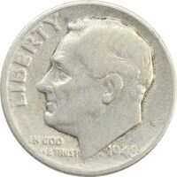 سکه 1 دایم 1948D روزولت - VF30 - آمریکا