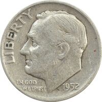 سکه 1 دایم 1952S روزولت - VF35 - آمریکا