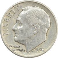 سکه 1 دایم 1956 روزولت - EF45 - آمریکا