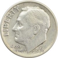 سکه 1 دایم 1956D روزولت - VF35 - آمریکا