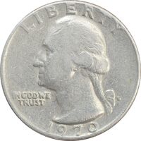 سکه کوارتر دلار 1970D واشنگتن - VF30 - آمریکا