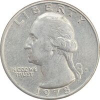 سکه کوارتر دلار 1978D واشنگتن - EF40 - آمریکا