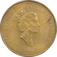 سکه 1 دلار 1994 الیزابت دوم - AU50 - کانادا