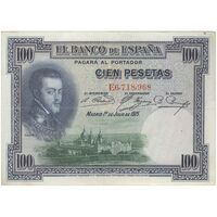 اسکناس 100 پزتا 1925 آلفونسوی سیزدهم - تک - EF - اسپانیا