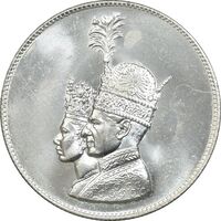 مدال یادبود نقره جشن تاجگذاری 1346 - MS66 - محمد رضا شاه